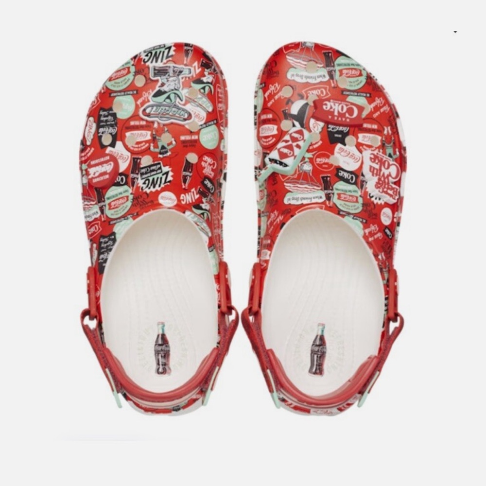 CROCS Women’s ' Graphic Clog Sandals - Coca Clola - Picture 2 of 3